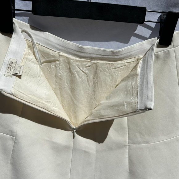 EUC J. Crew Off-White A-line Skirt - Picture 7 of 8